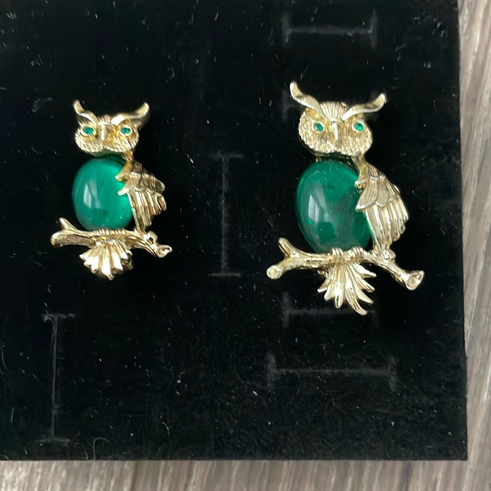 Owl Pin Crystal Rhinestone Bird Brooch